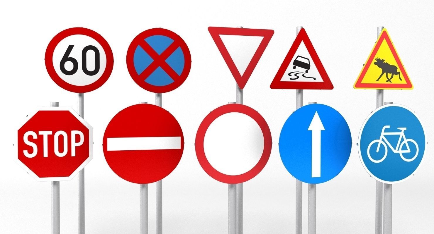 Traffic Signs 3D model_1
