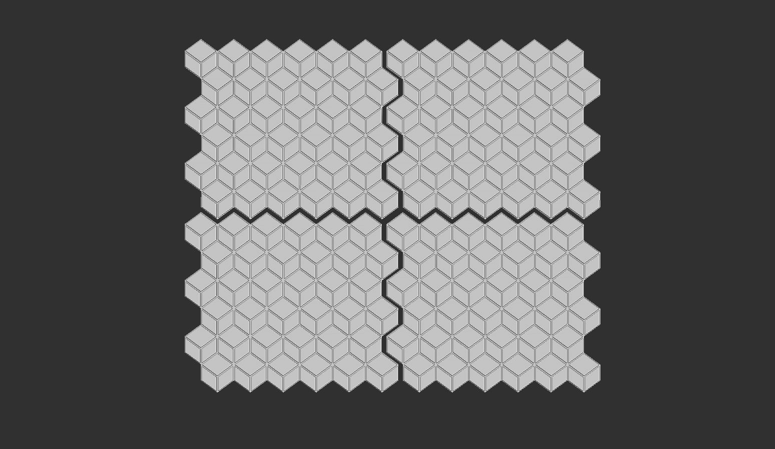 Cubic Pattern Seamless 3D print model_10
