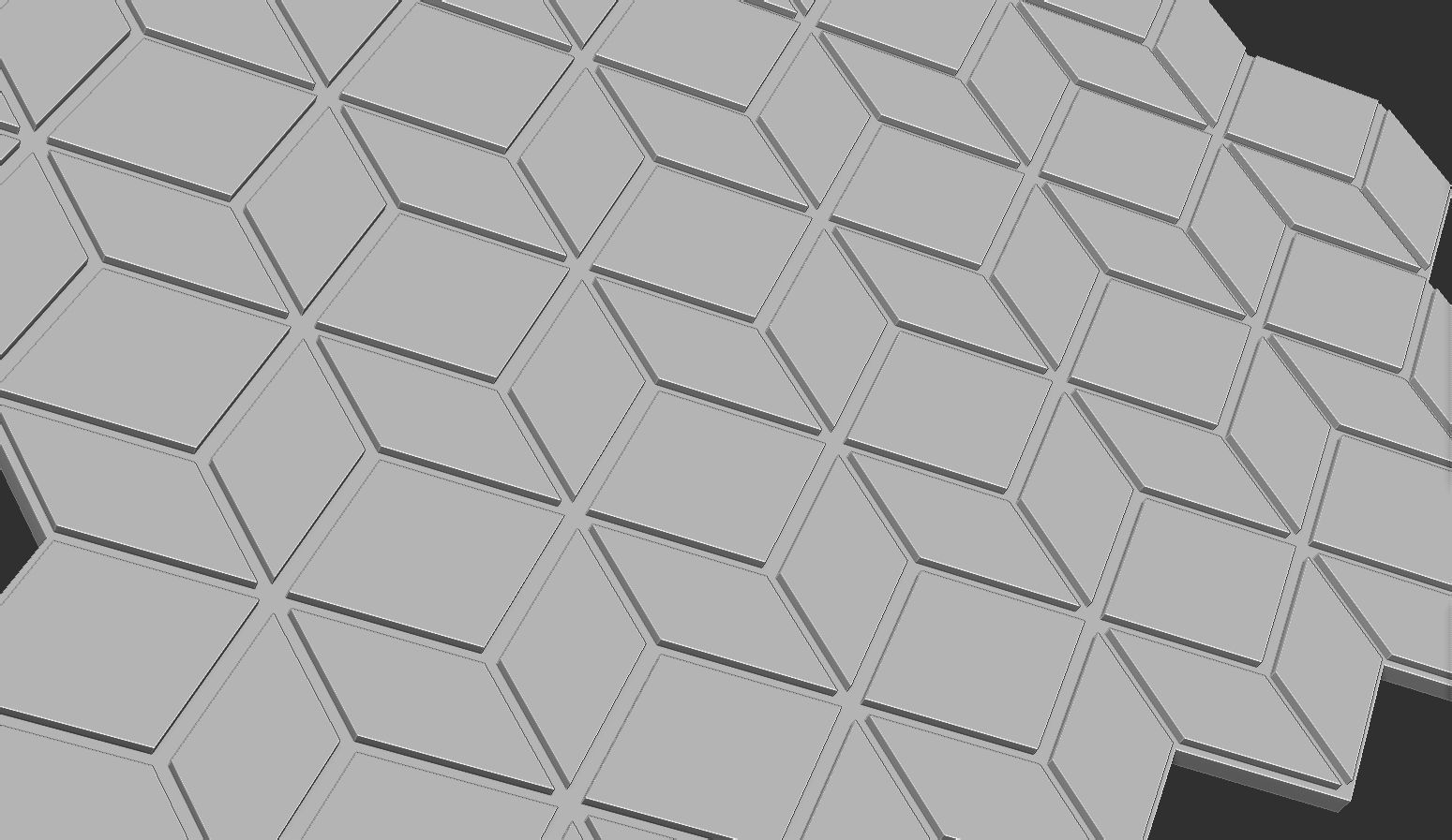 Cubic Pattern Seamless 3D print model_4