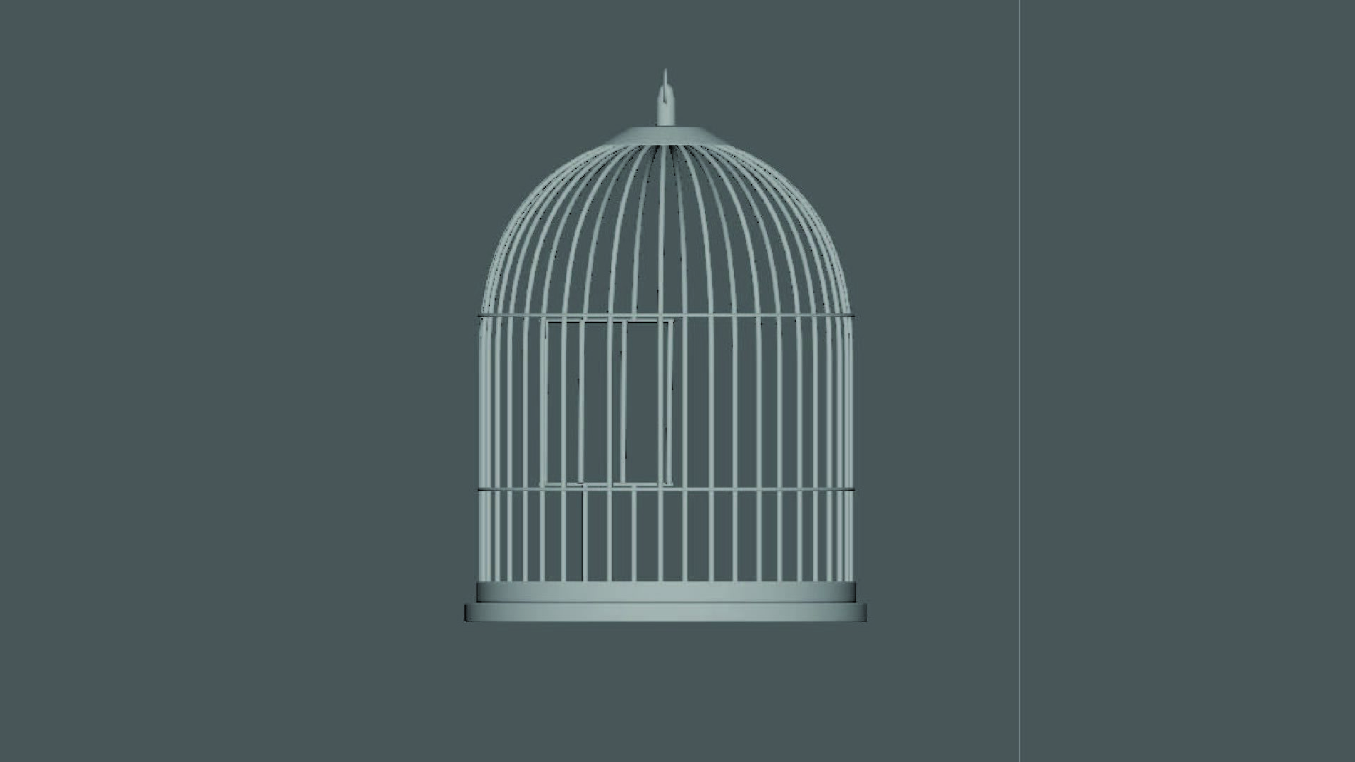 Bird Cage 3D model_3