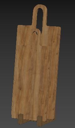 wooden cutting board 3D model_12