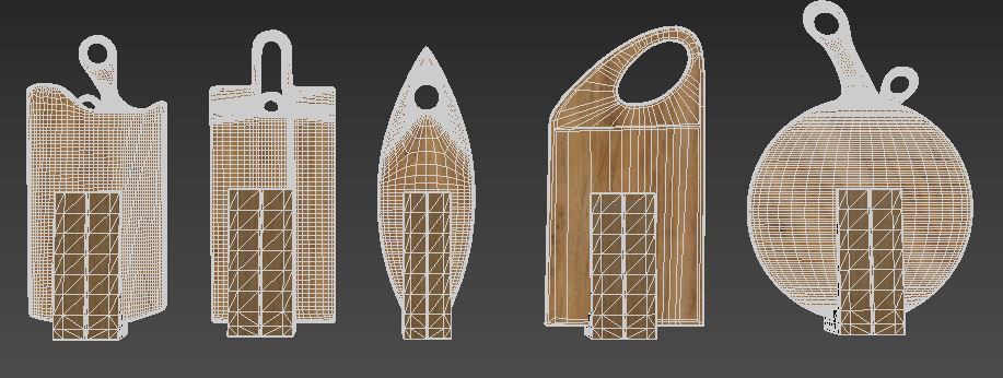 wooden cutting board 3D model_15