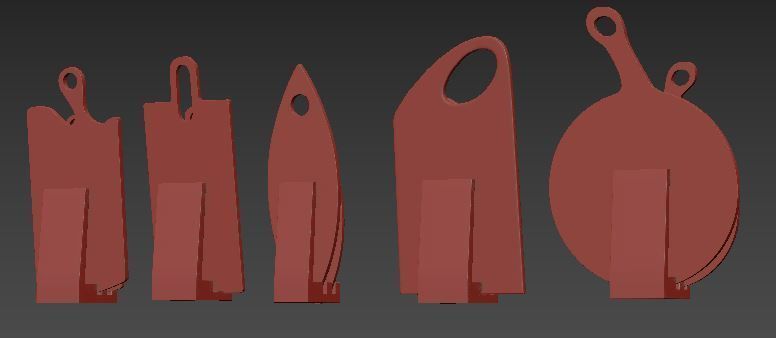 wooden cutting board 3D model_21