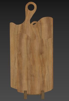 wooden cutting board 3D model_13