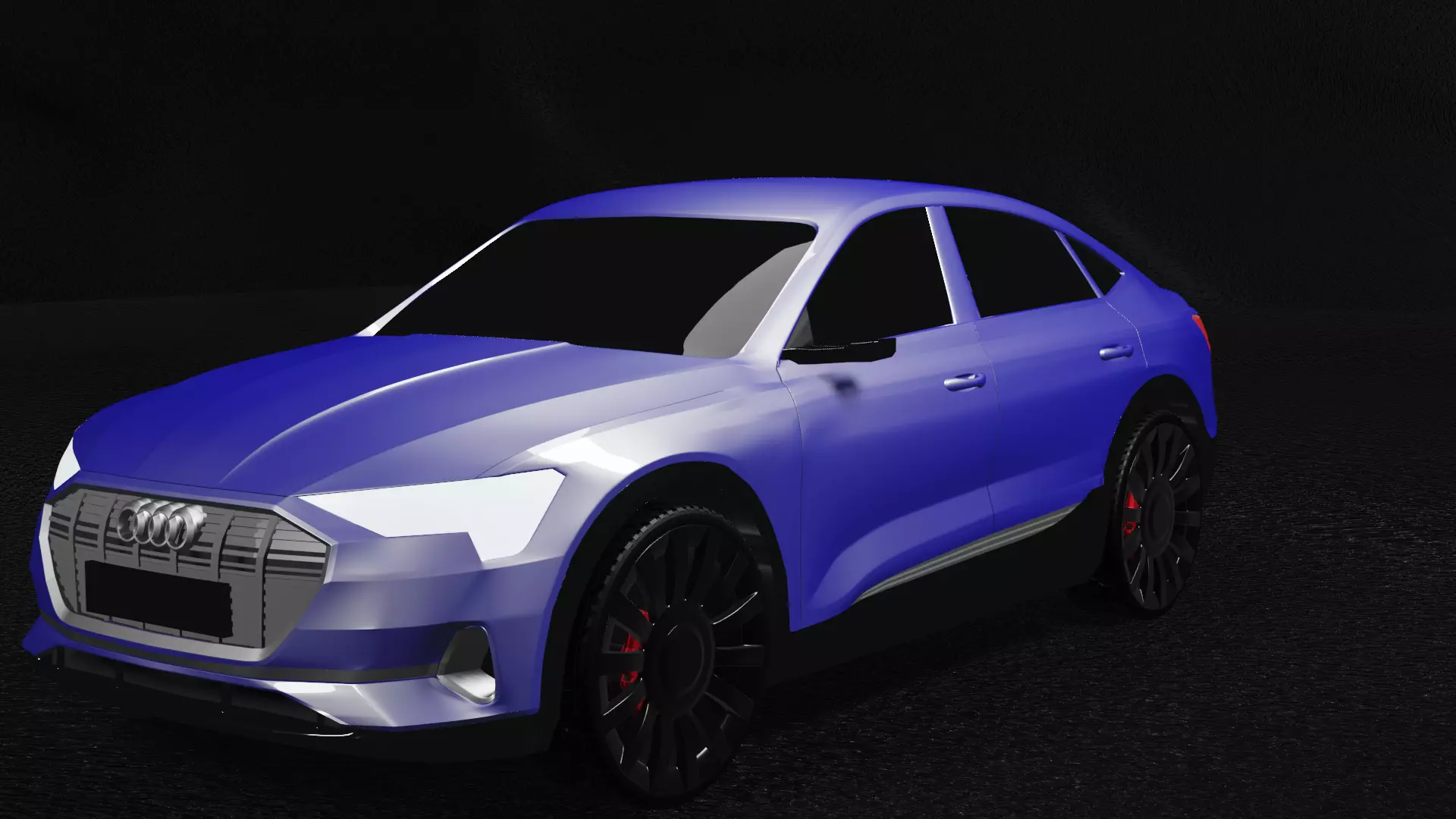 Audi E-tron Sportback Free low-poly 3D model
