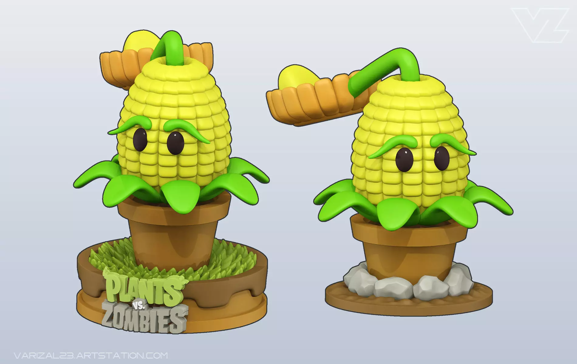 Plants vs Zombies - Kernel Pult 3D print model_0