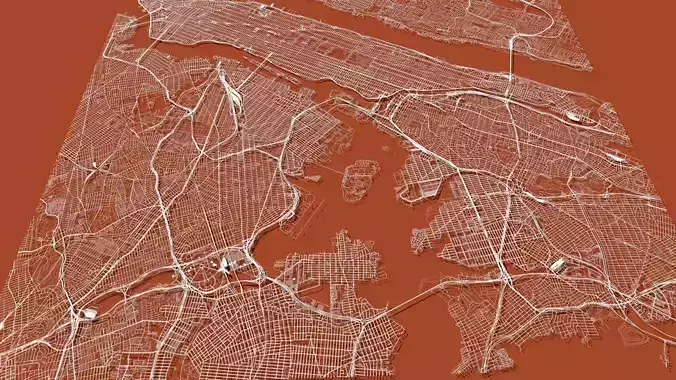 Streers and Roads City New York USA