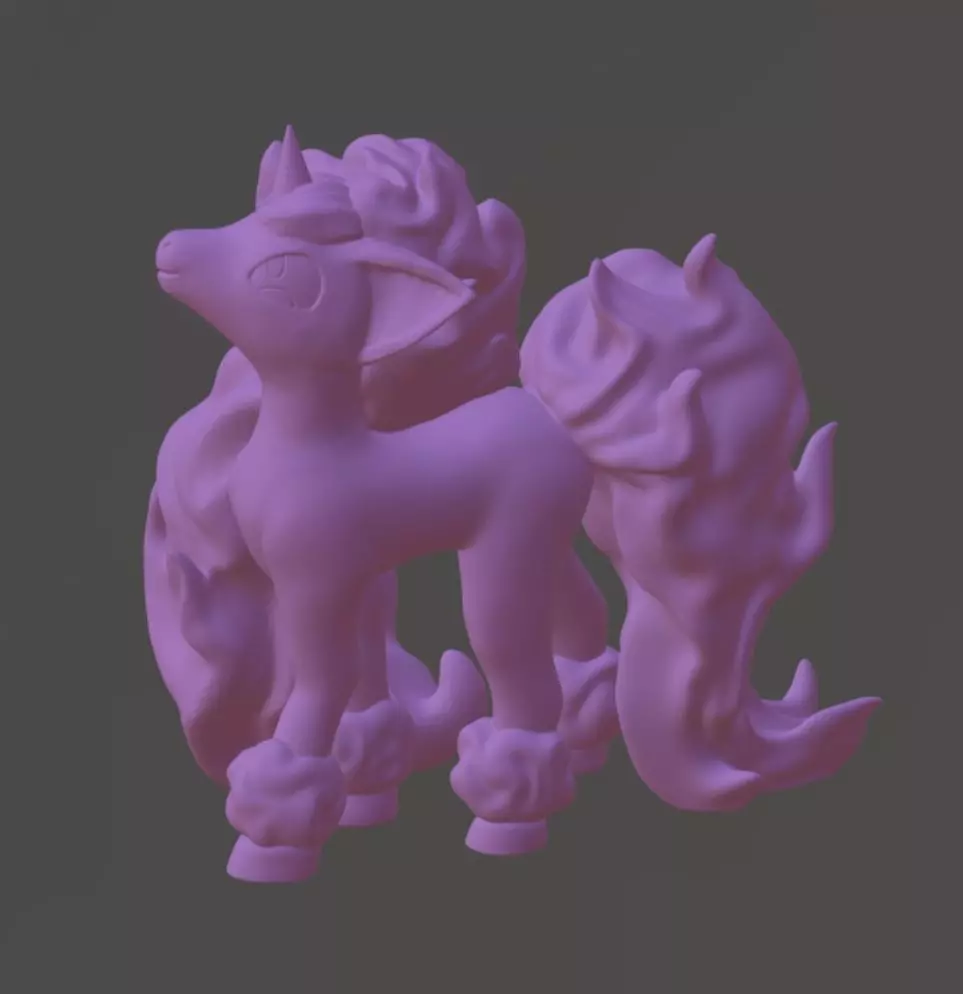 Galarian Ponyta Pokemon 3D print model_0
