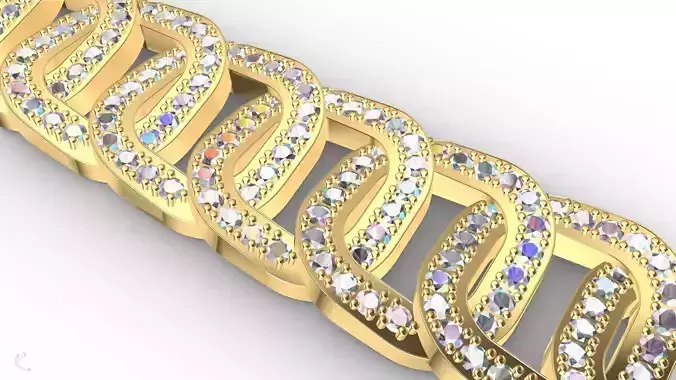 conic cornered cube chain diamond stl verified 