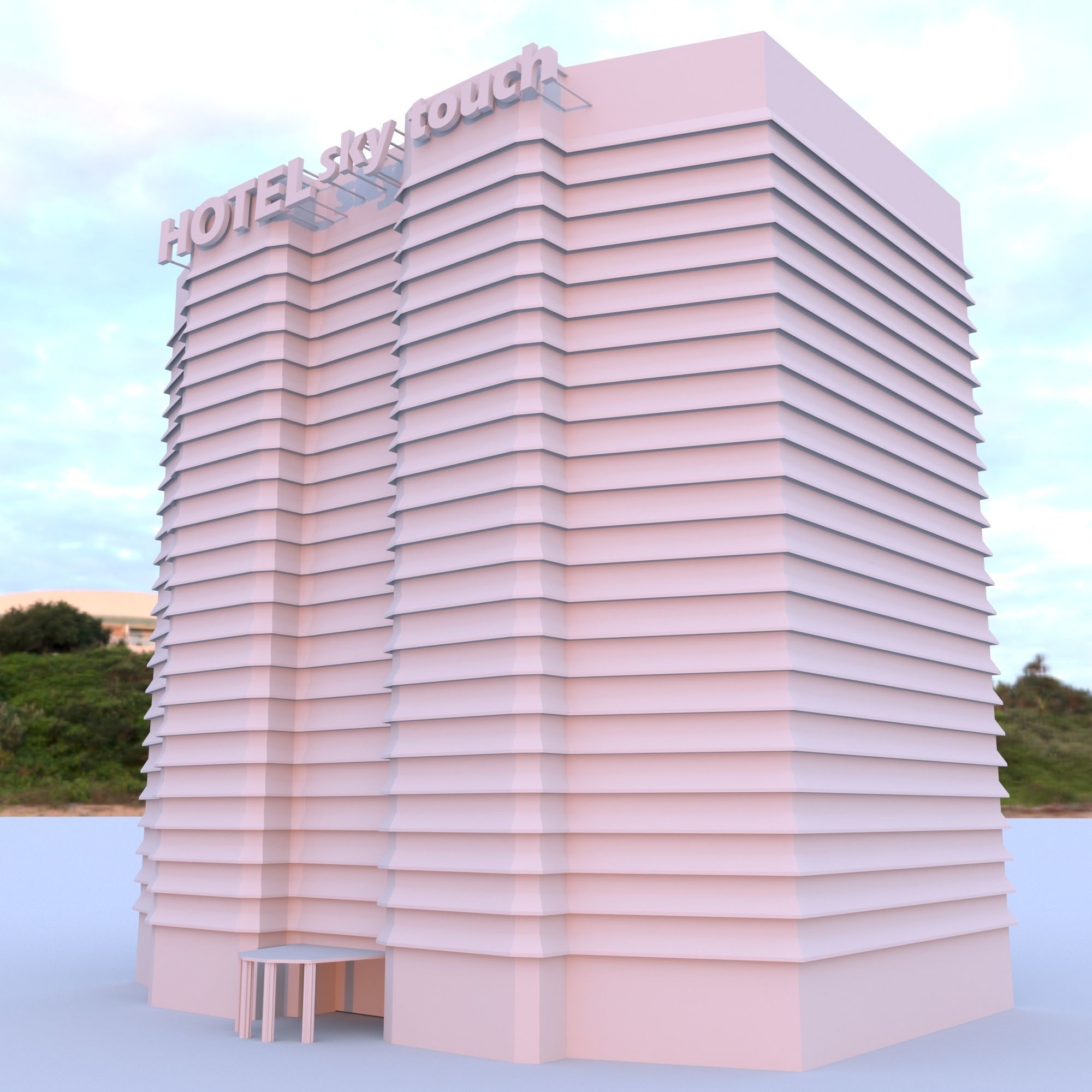 Sky Touch Hotel 3D model_1