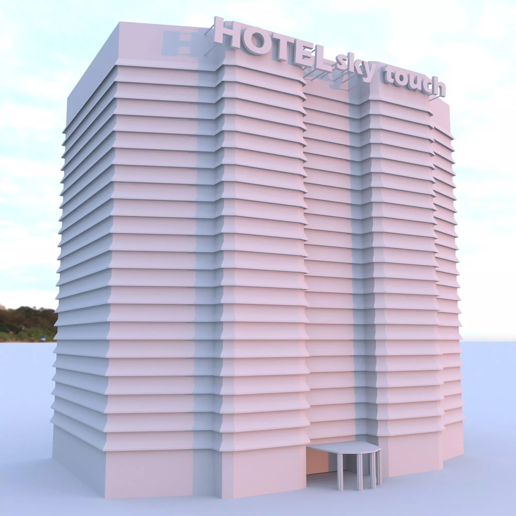 Sky Touch Hotel 3D model_0