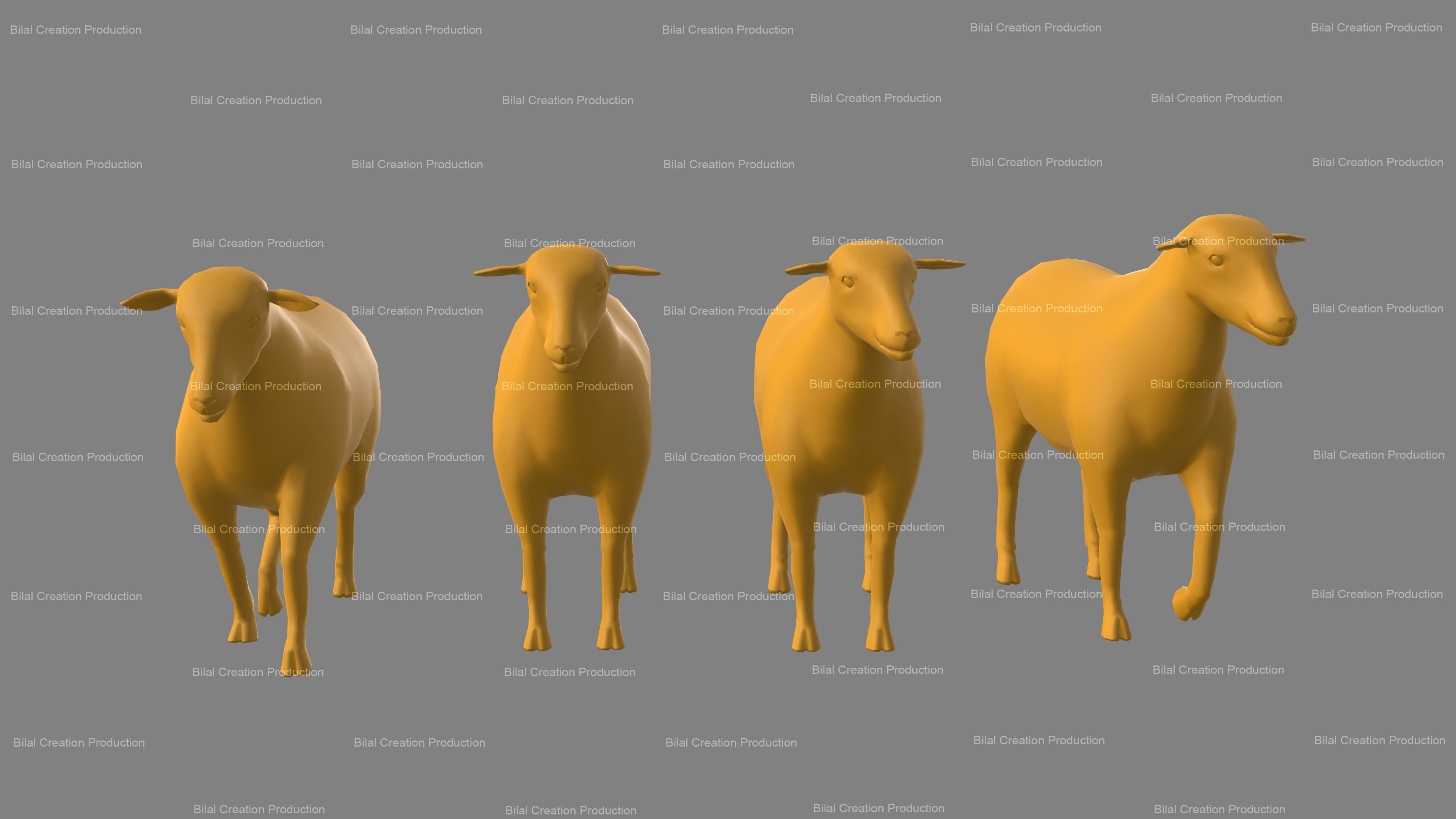 Sheep Animated Low-poly 3D model_18