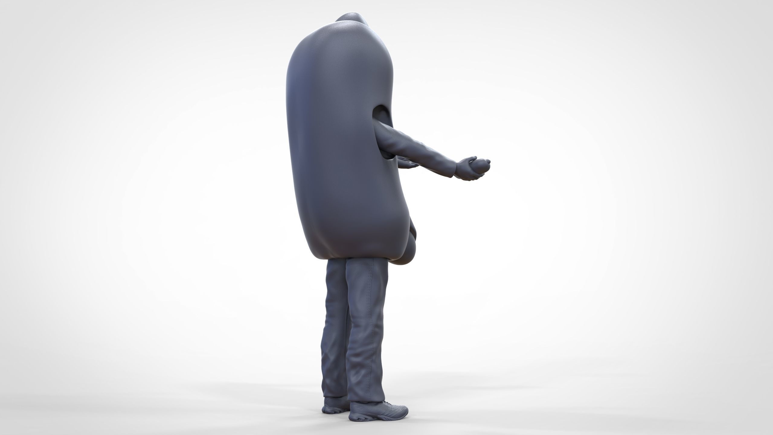 N4 Salesperson hotdog Seller 3D print model_36