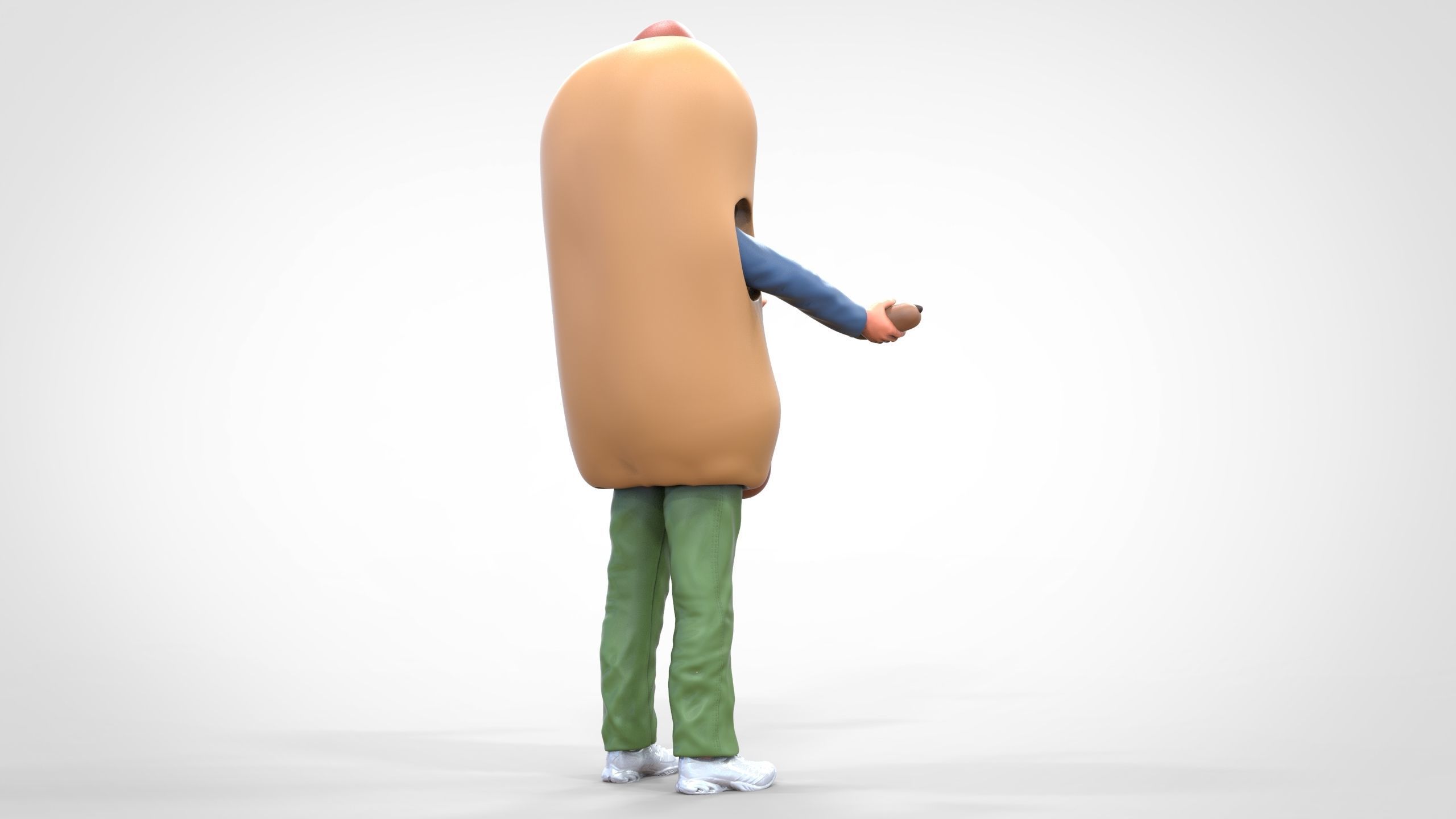 N4 Salesperson hotdog Seller 3D print model_18