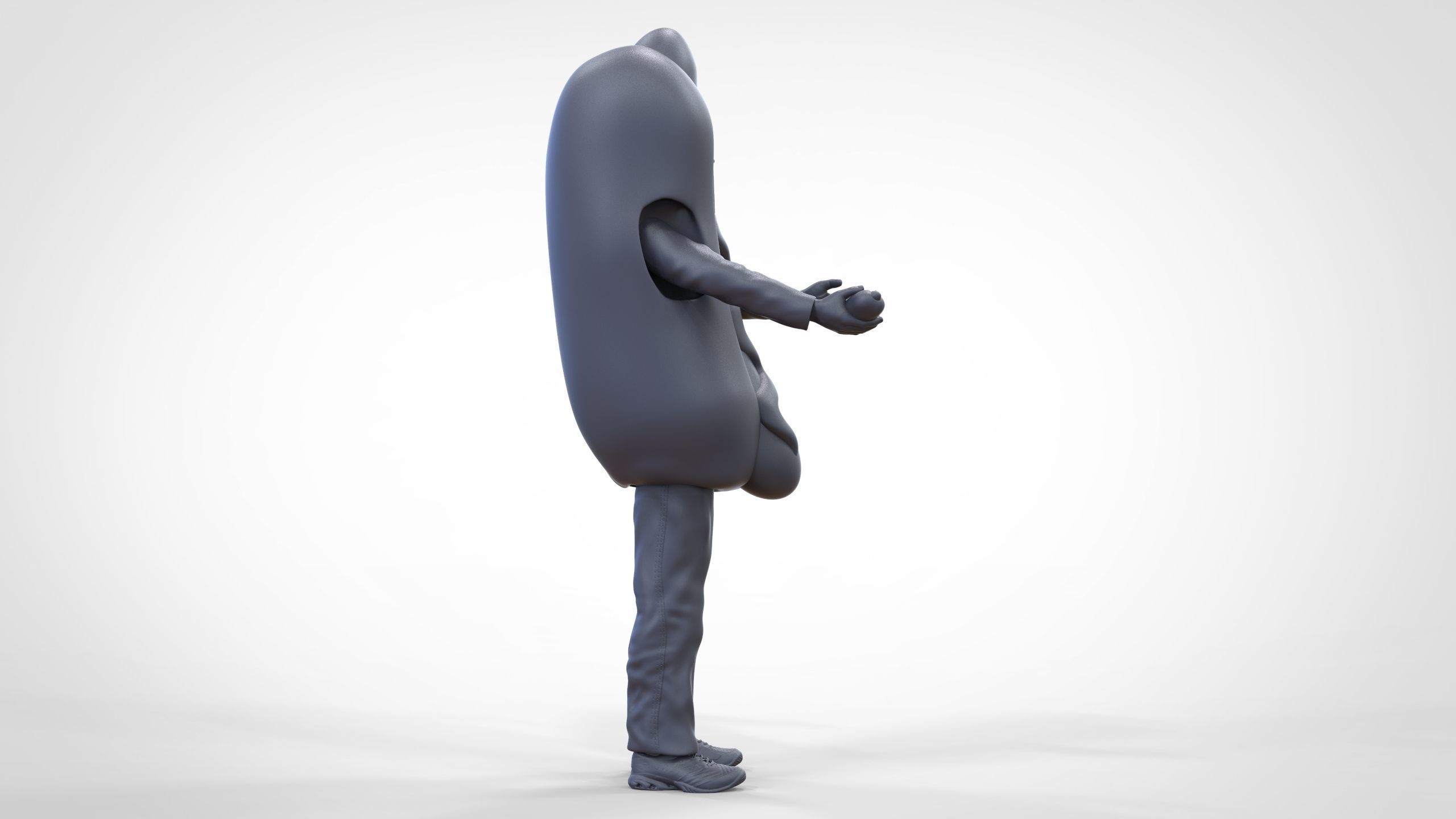 N4 Salesperson hotdog Seller 3D print model_37
