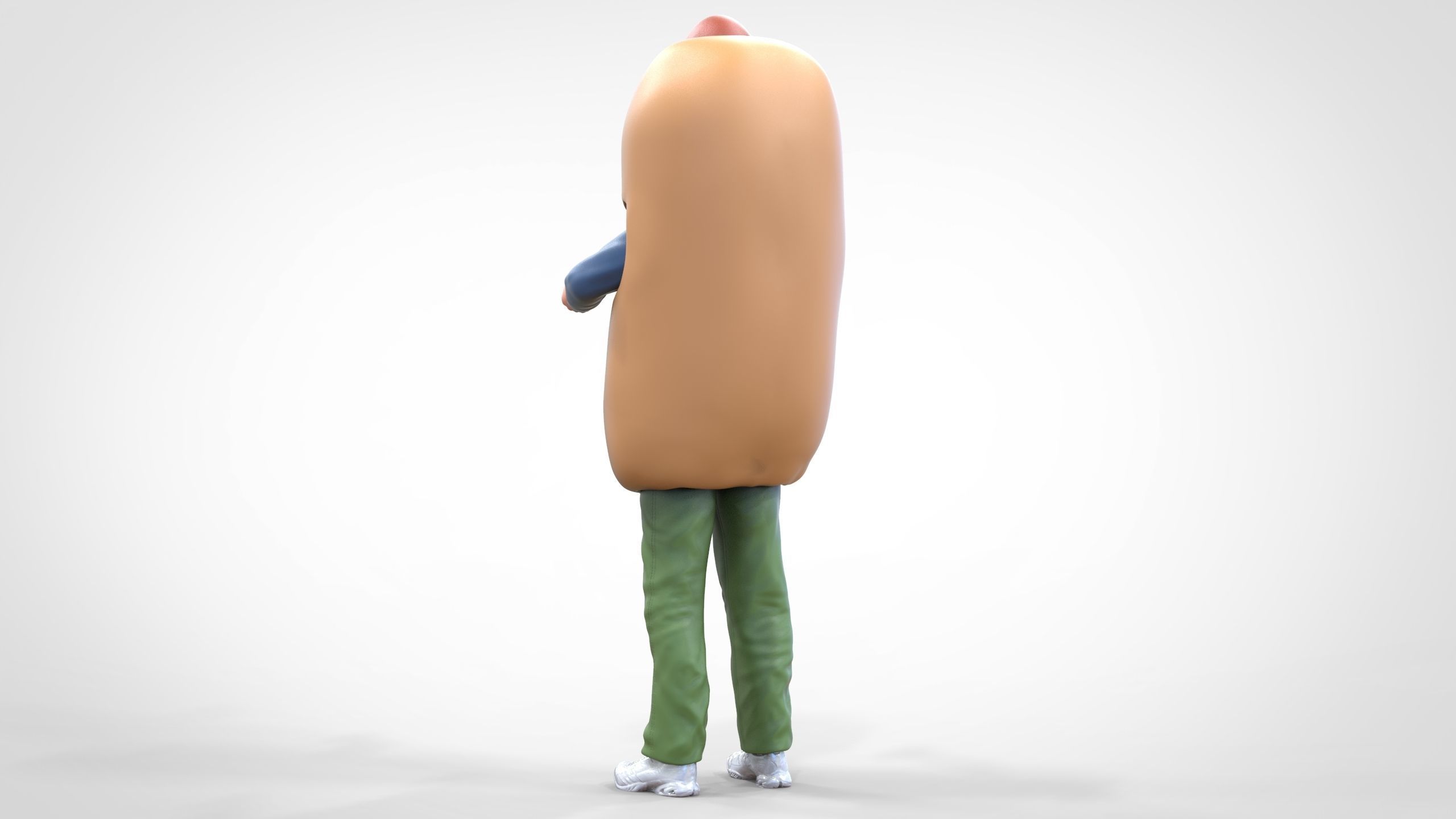 N4 Salesperson hotdog Seller 3D print model_12