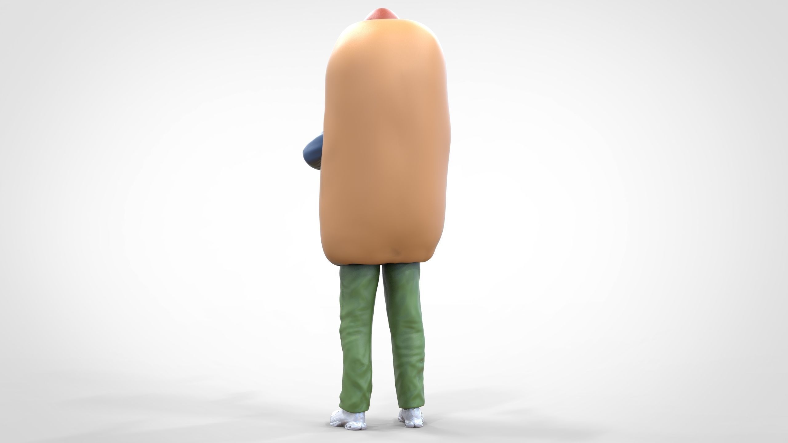N4 Salesperson hotdog Seller 3D print model_14