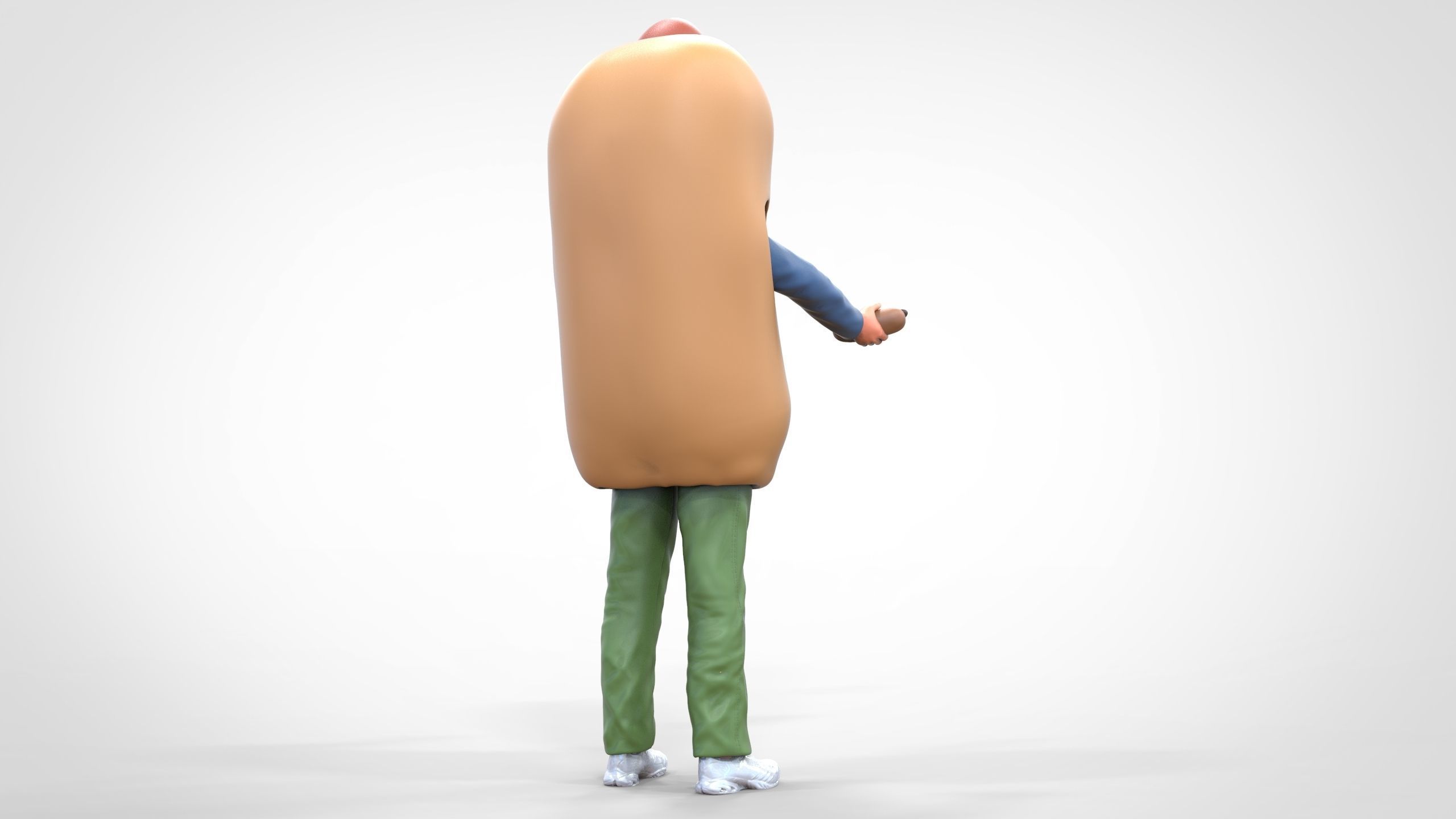 N4 Salesperson hotdog Seller 3D print model_17