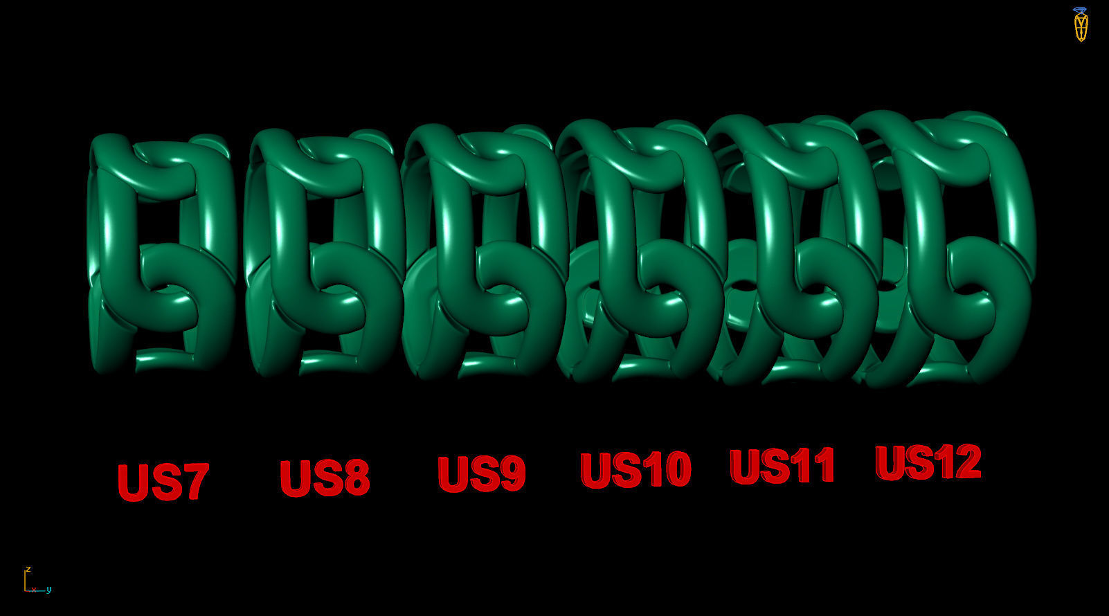 Miami Cuban Chain Link Ring Free 3D print model_8