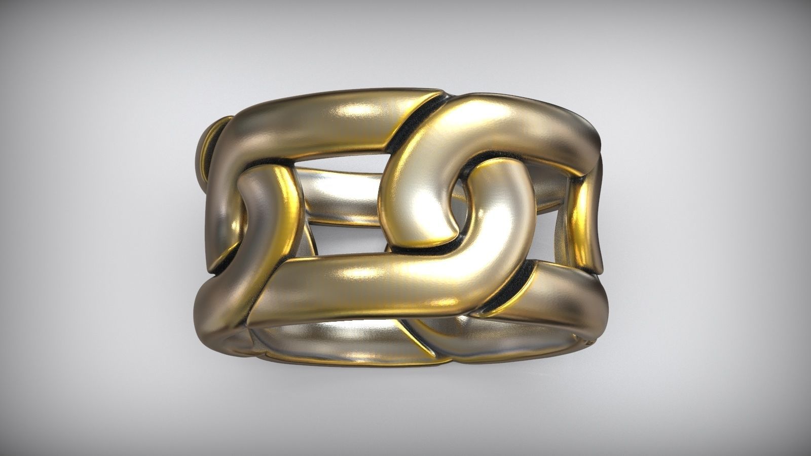 Miami Cuban Chain Link Ring Free 3D print model_3