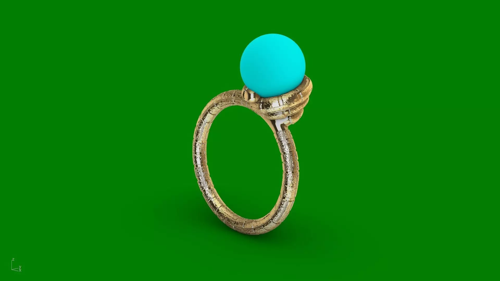 Ice-cream cone Pearl ring stl verified 3D print model