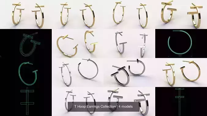 T Hoop Earrings Collection
