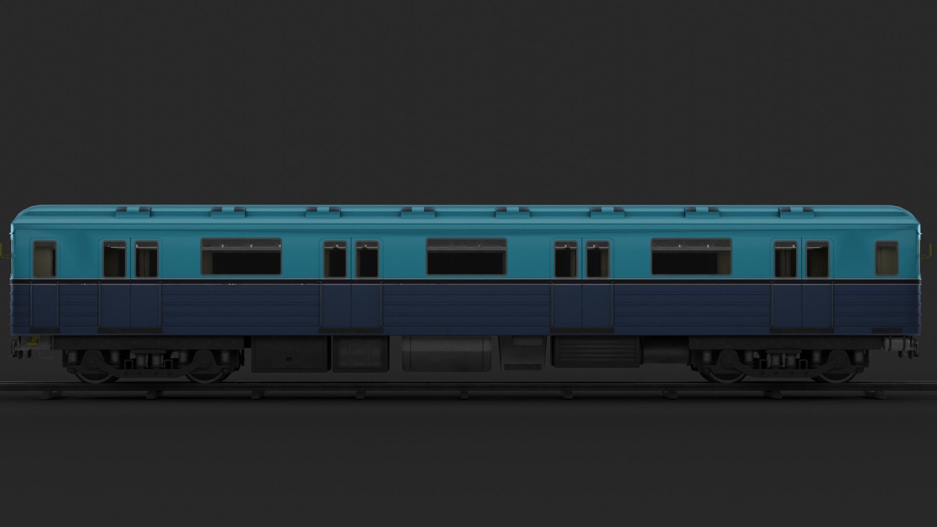 Subway Carriage Low-poly 3D model_6