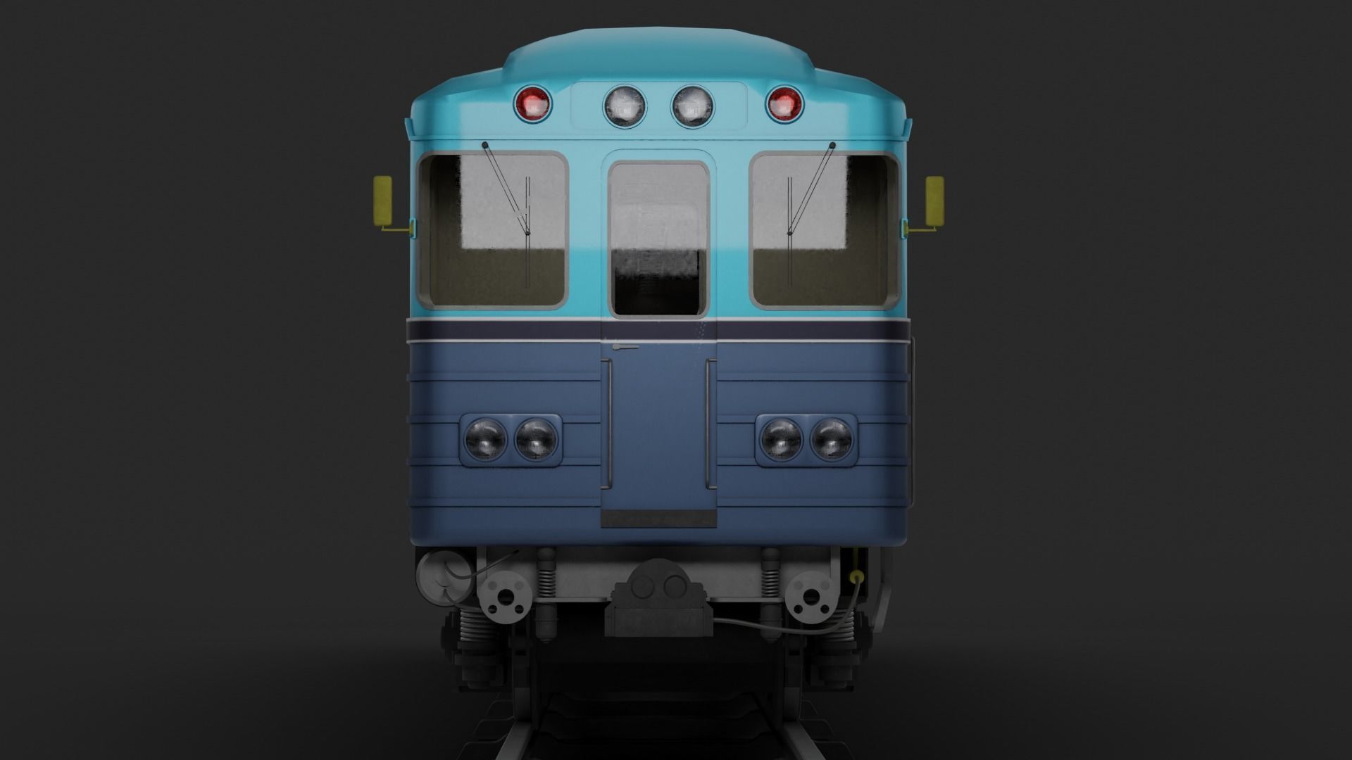 Subway Carriage Low-poly 3D model_5