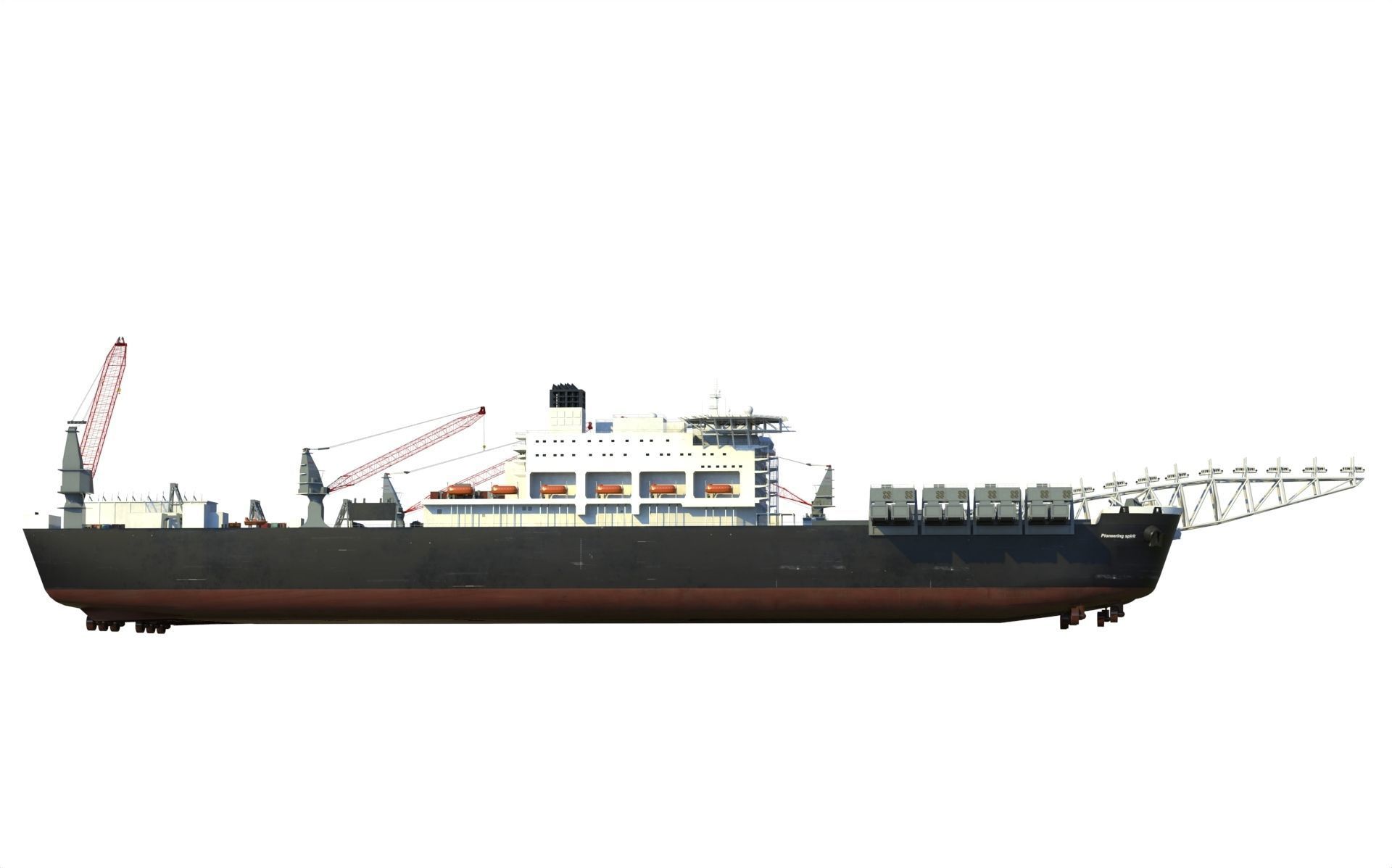 Pioneering spirit  Pipelay vessel 3D model_9