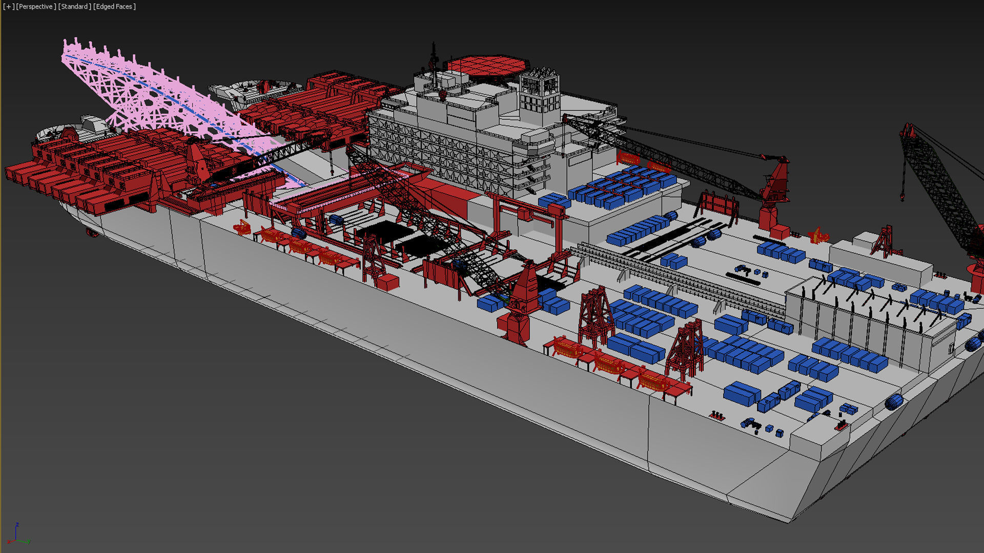 Pioneering spirit  Pipelay vessel 3D model_17