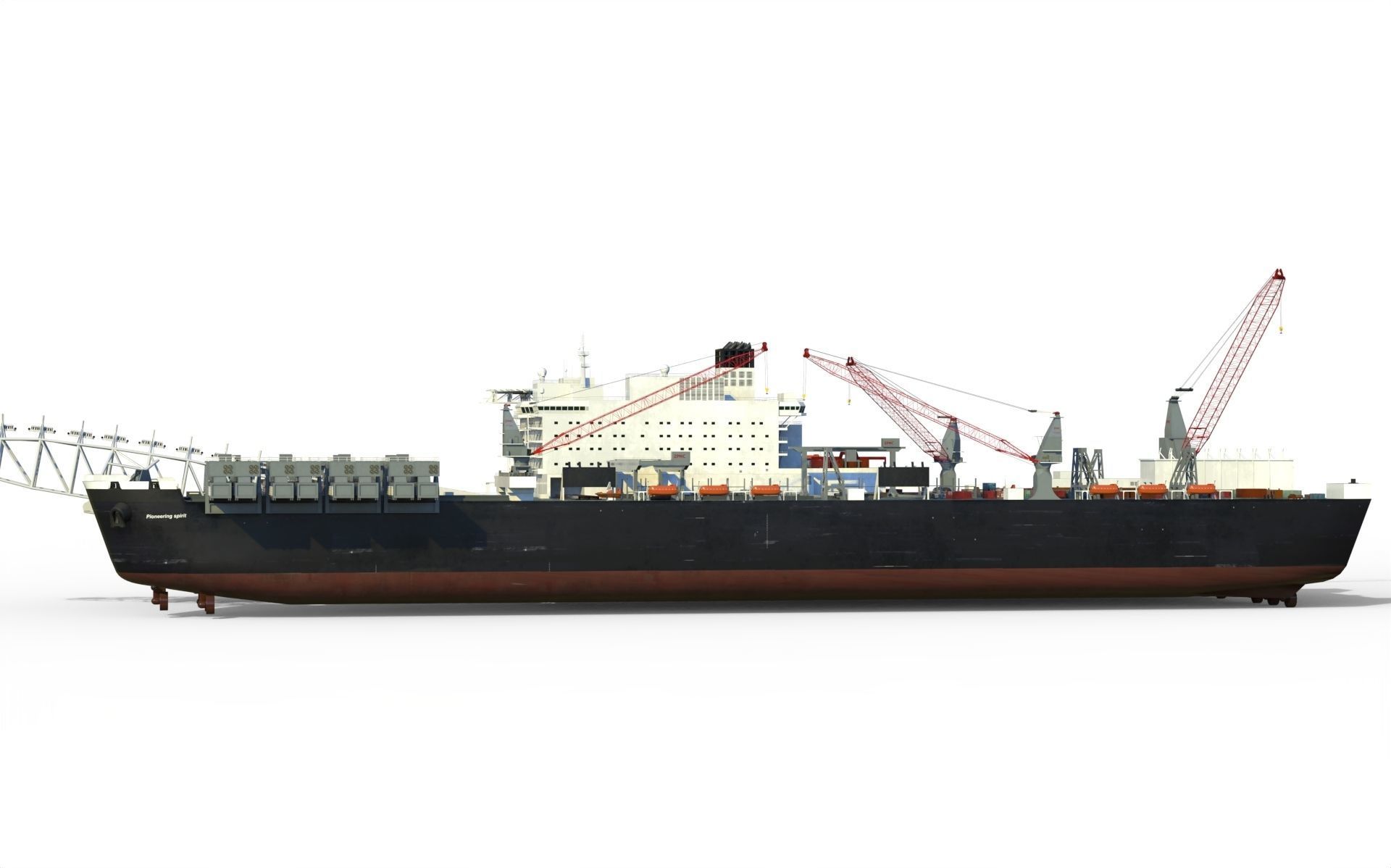 Pioneering spirit  Pipelay vessel 3D model_8