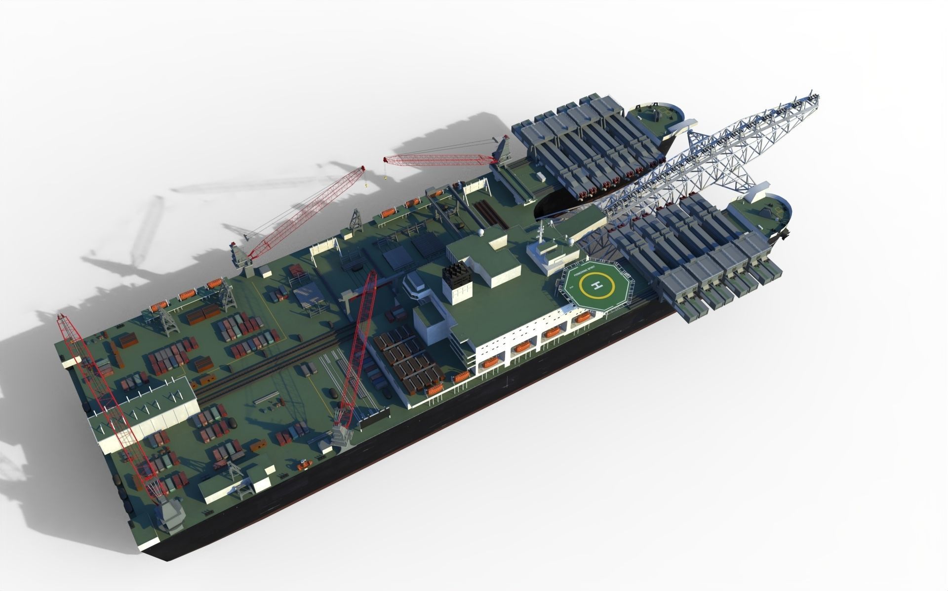 Pioneering spirit  Pipelay vessel 3D model_3