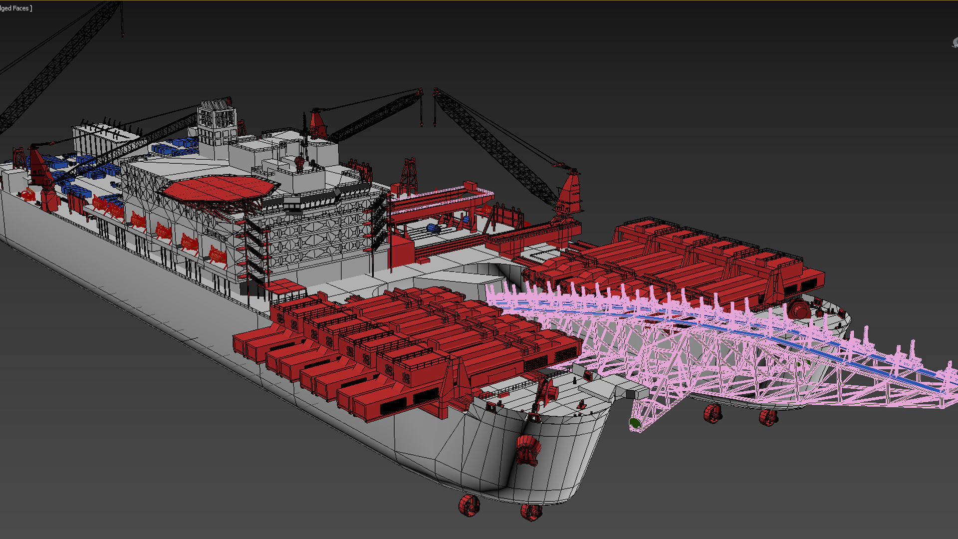 Pioneering spirit  Pipelay vessel 3D model_19