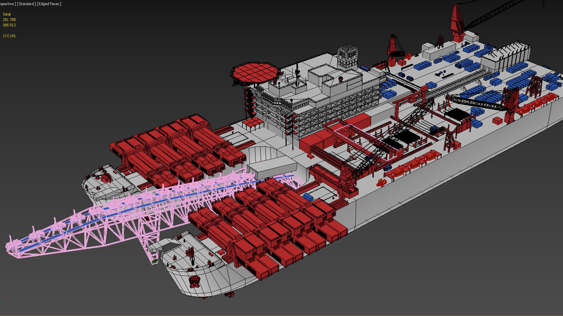 Pioneering spirit  Pipelay vessel 3D model_15