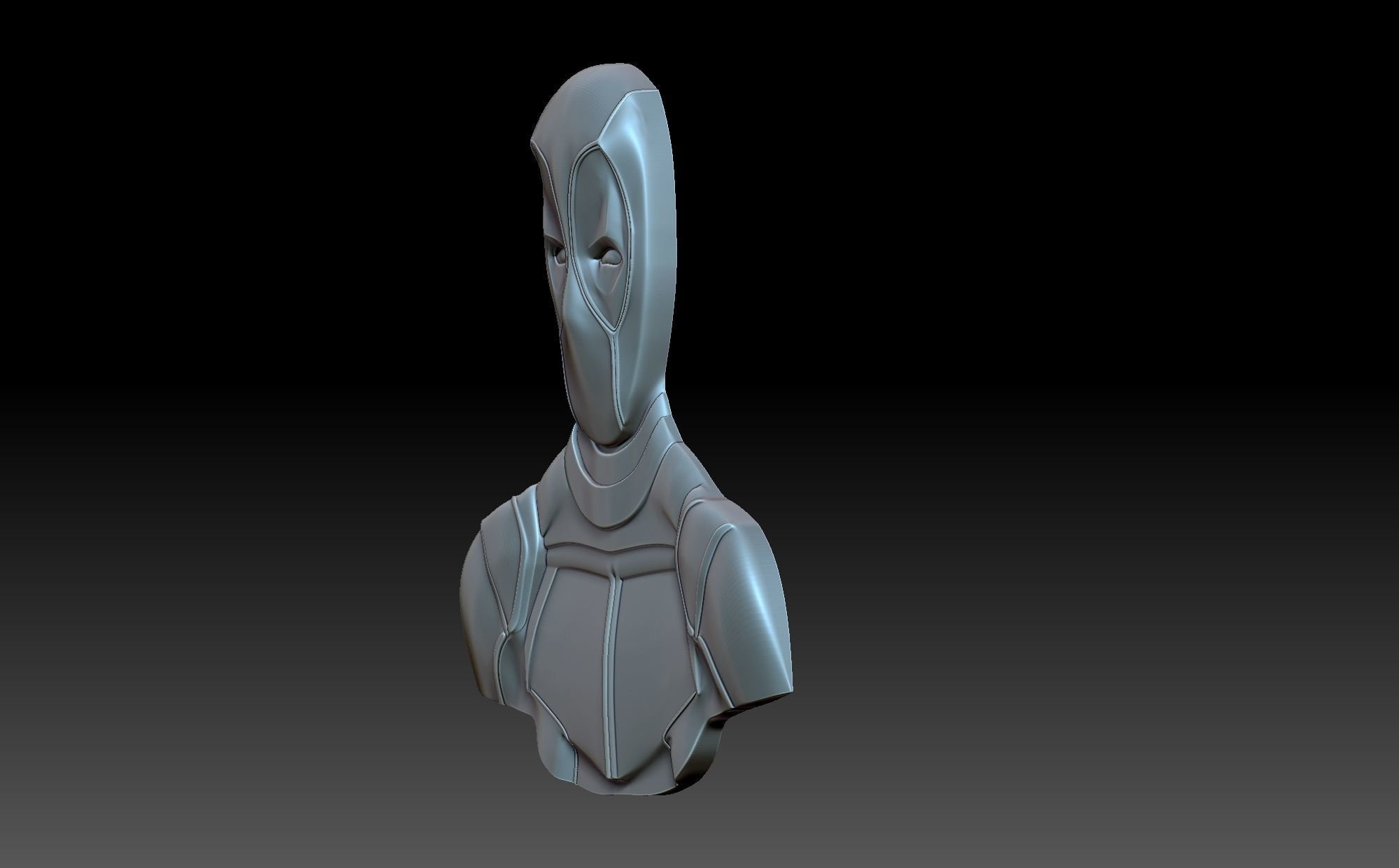 Deadpool bust 3D print model_2