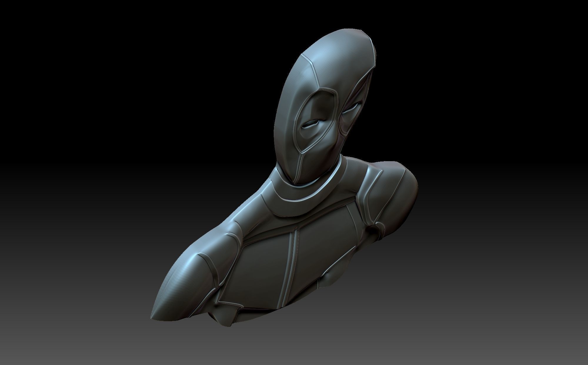 Deadpool bust 3D print model_7