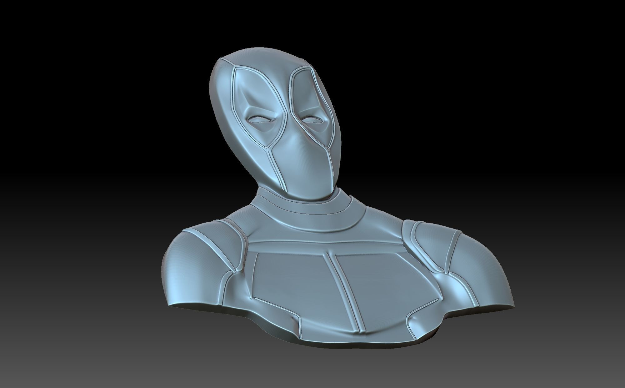 Deadpool bust 3D print model_4