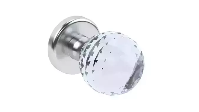 Glass Facetted Mortice Door Knob 3D model