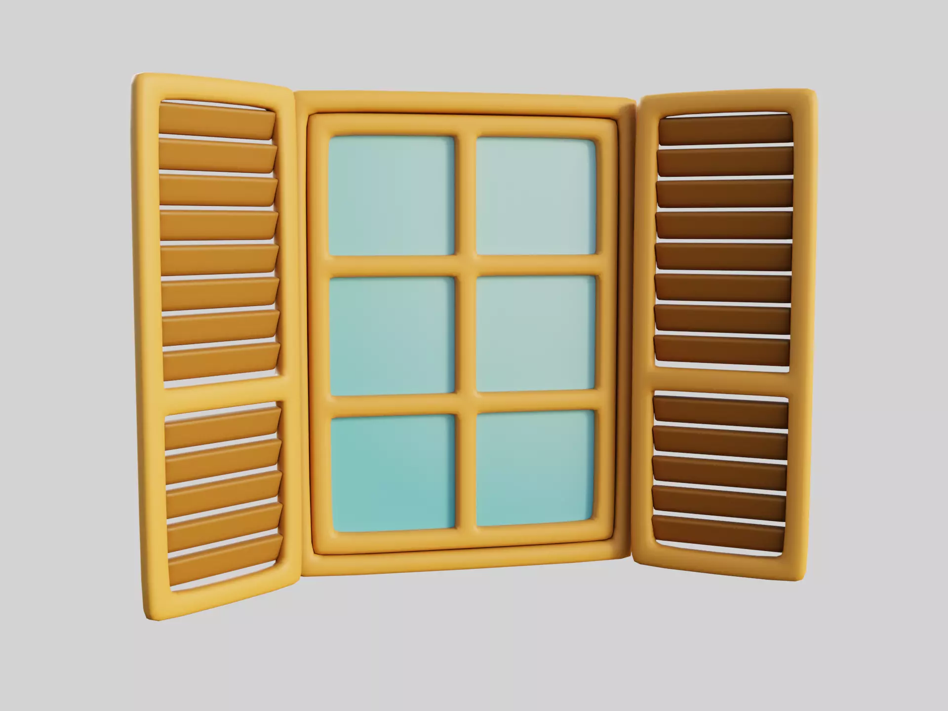 Cartoon Window 18a 3D model_0