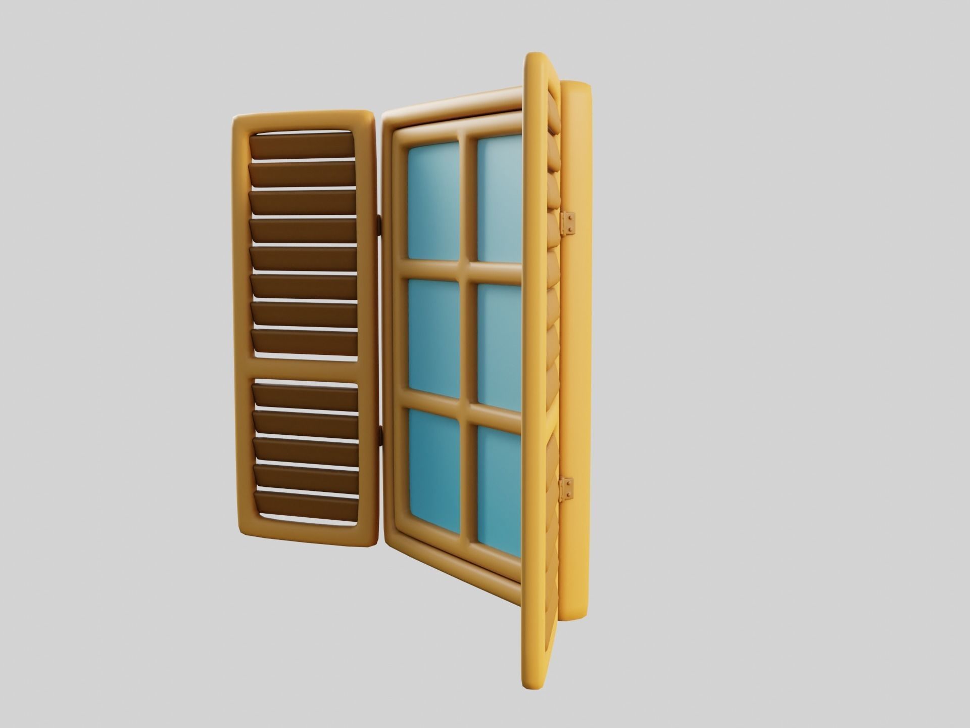 Cartoon Window 18a 3D model_8