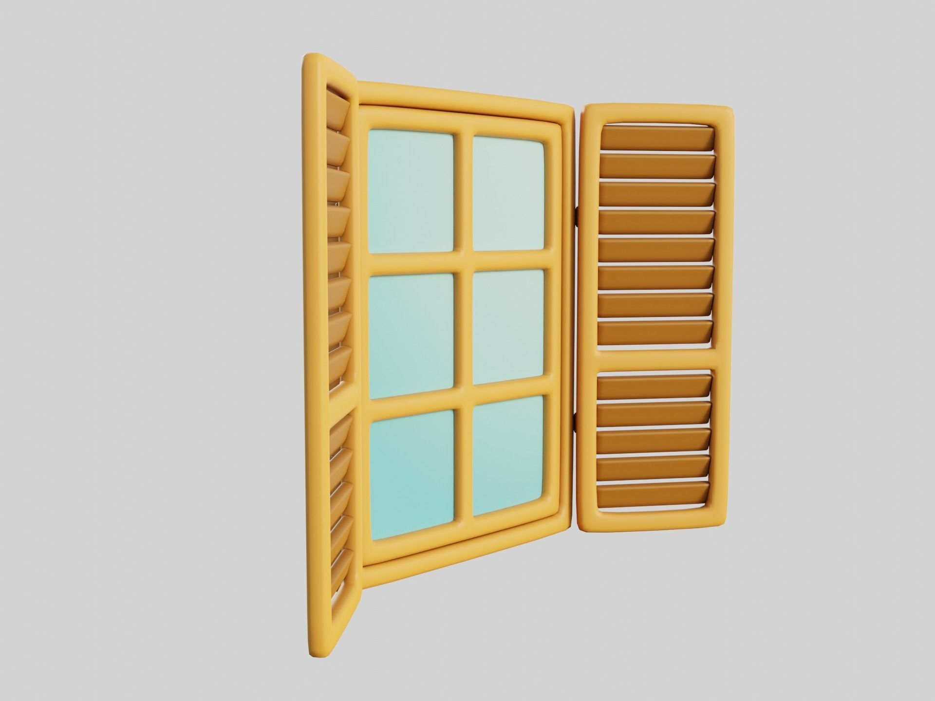 Cartoon Window 18a 3D model_1