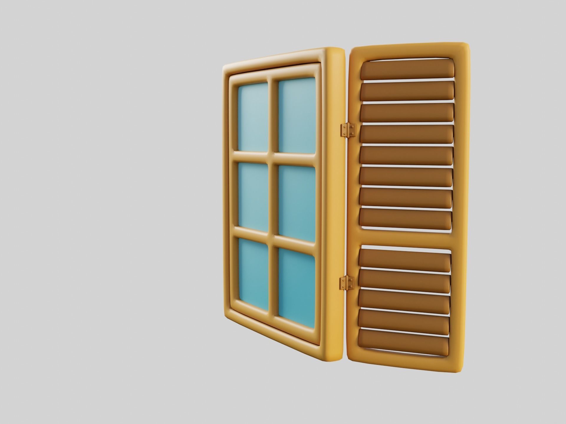 Cartoon Window 18a 3D model_3