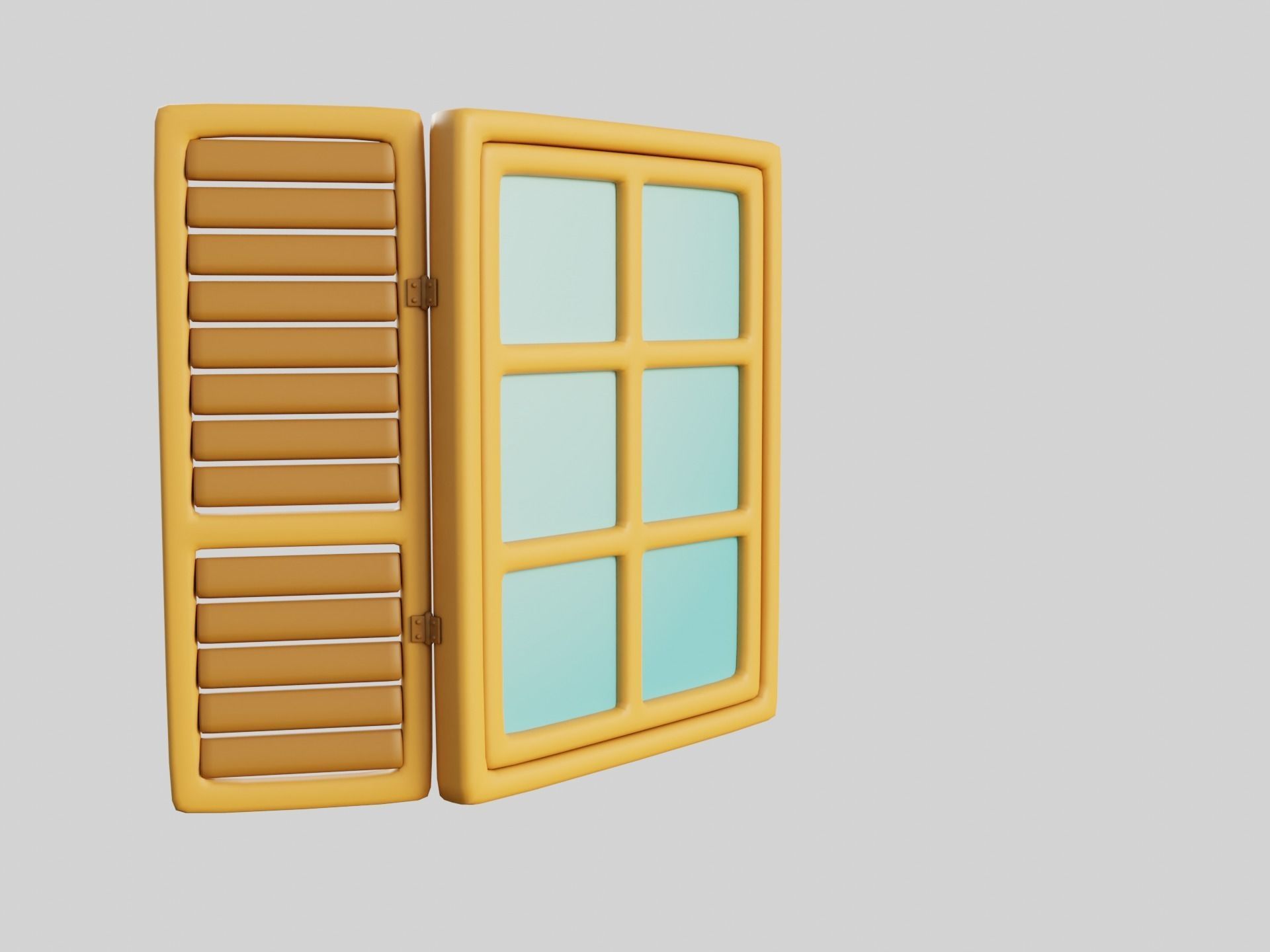 Cartoon Window 18a 3D model_6