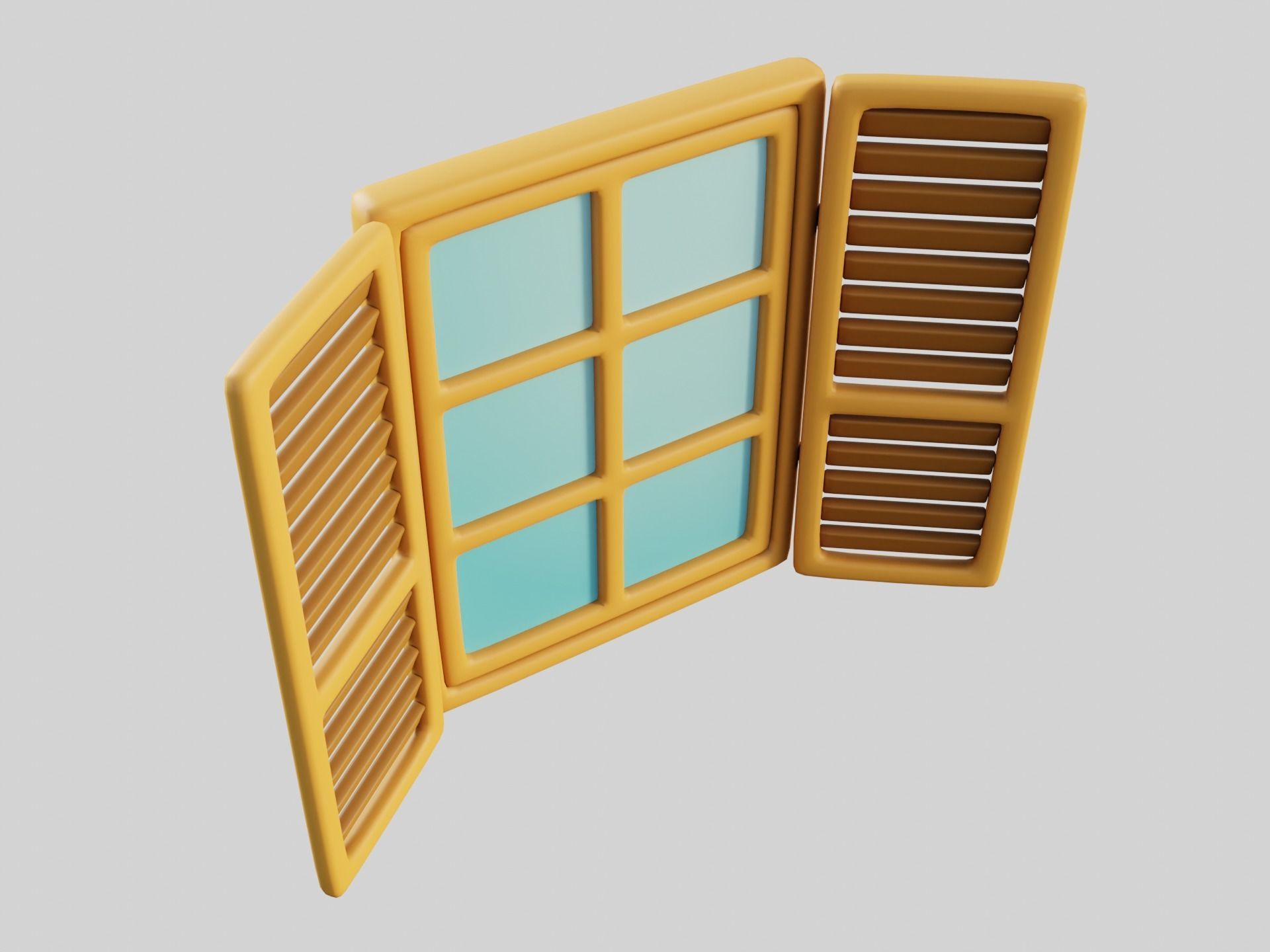 Cartoon Window 18a 3D model_10