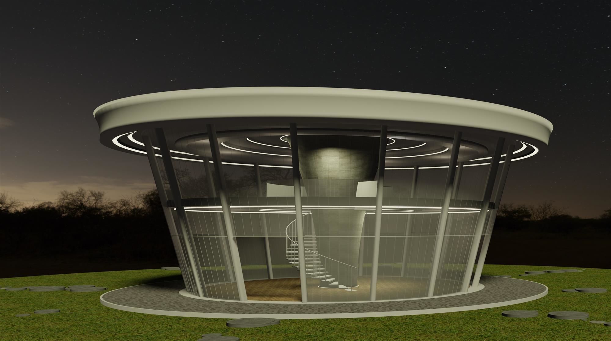 Round pavilion in concept 3D model_3