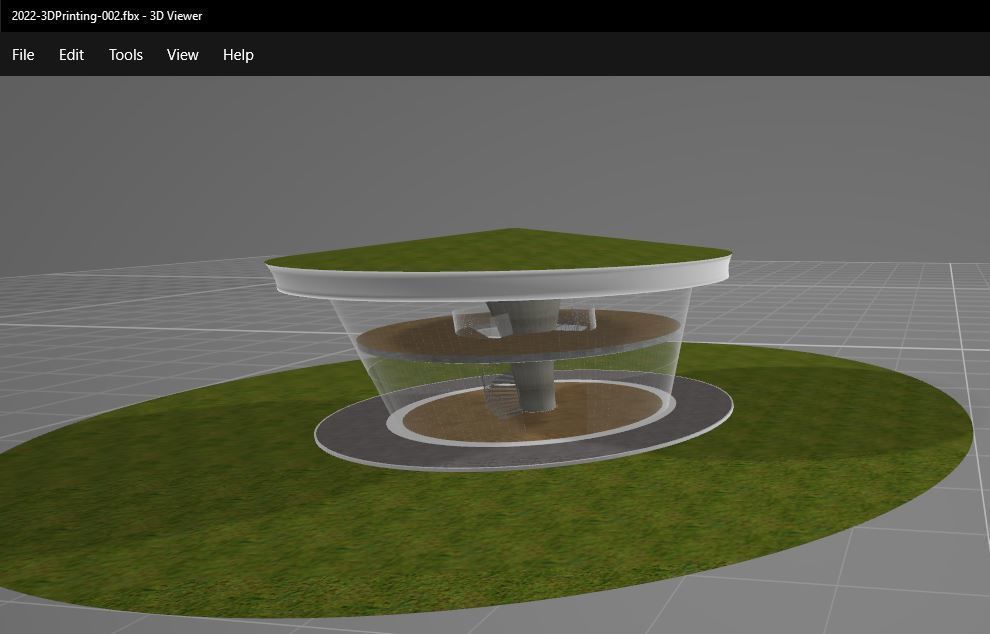 Round pavilion in concept 3D model_9