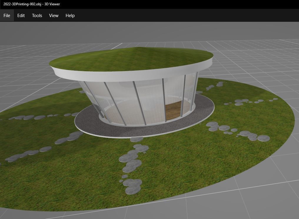 Round pavilion in concept 3D model_10