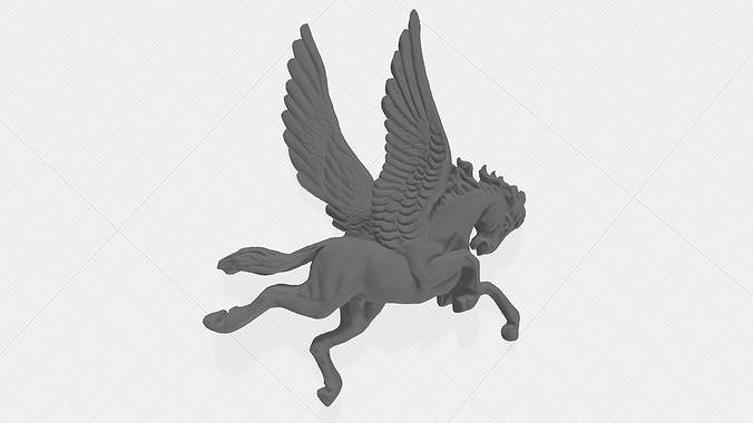  King Pegasus Flying Winged Flying Horse Hollow pendant 3dm stl 3D print model