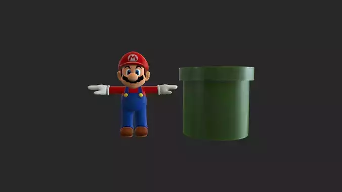 BROS-017 Warp Tube Low-poly 3D model