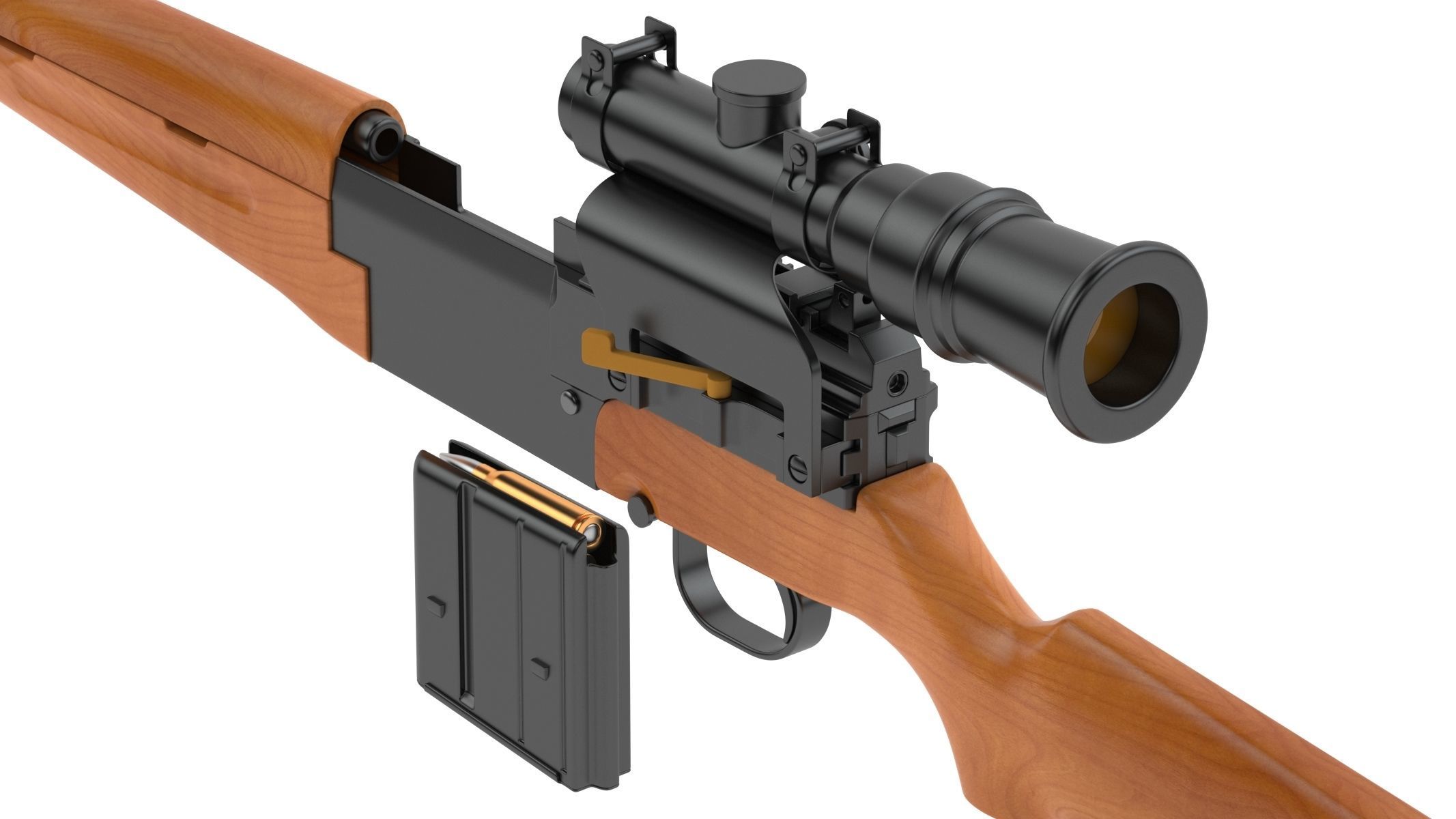 MAS-49 rifle 3D model_14